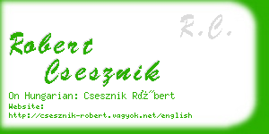 robert csesznik business card